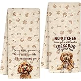 InnoBeta Cockapoo Gifts Kitchen Towel 2 Pack, Hand Towel Gifts for Cockapoo Lovers, 16x24 in Microfiber Dish Tea Towel for Christmas