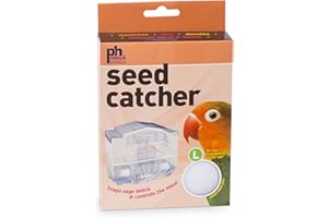 PH PREVUE HENDRYX Prevue Pet Products 822W Mesh Bird Seed Catcher, White, Large/13