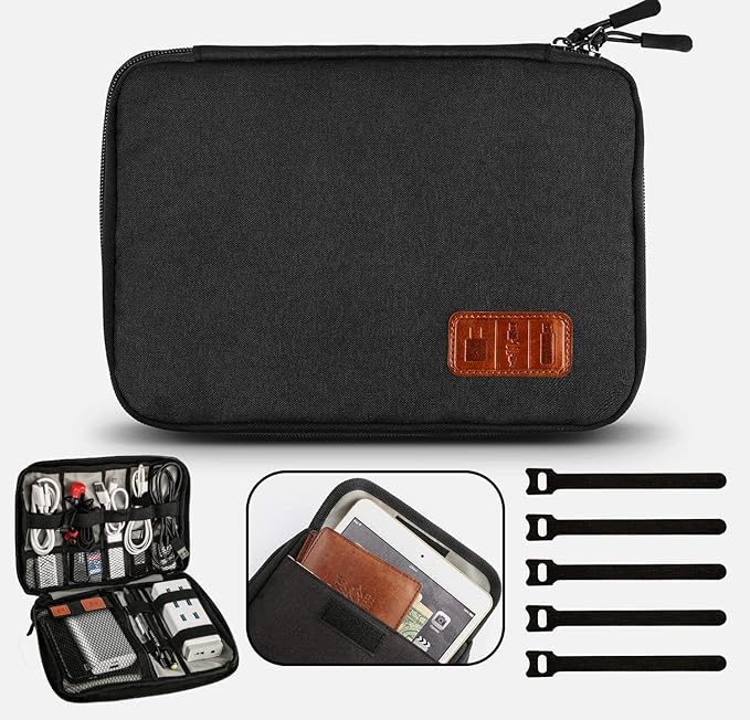 Travel Cable Organizer Bag Waterproof Electronic Accessories Soft Case