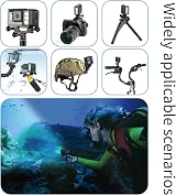 SOONSUN 450LM Rechargeable Waterproof Diving Light for GoPro DJI Osmo Action view 4