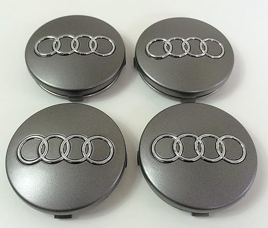Car_Parts 4X Caps Nabendeckel Kompatibel für Audi, 60mm Durchmesser für Nieten Alufelgen, für A3 A4 A5 A7 A8 S4 S5 S3 Q3 Q5 Q