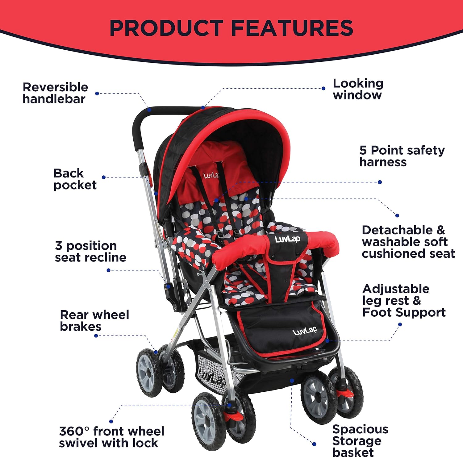 luvlap sunshine baby stroller pram