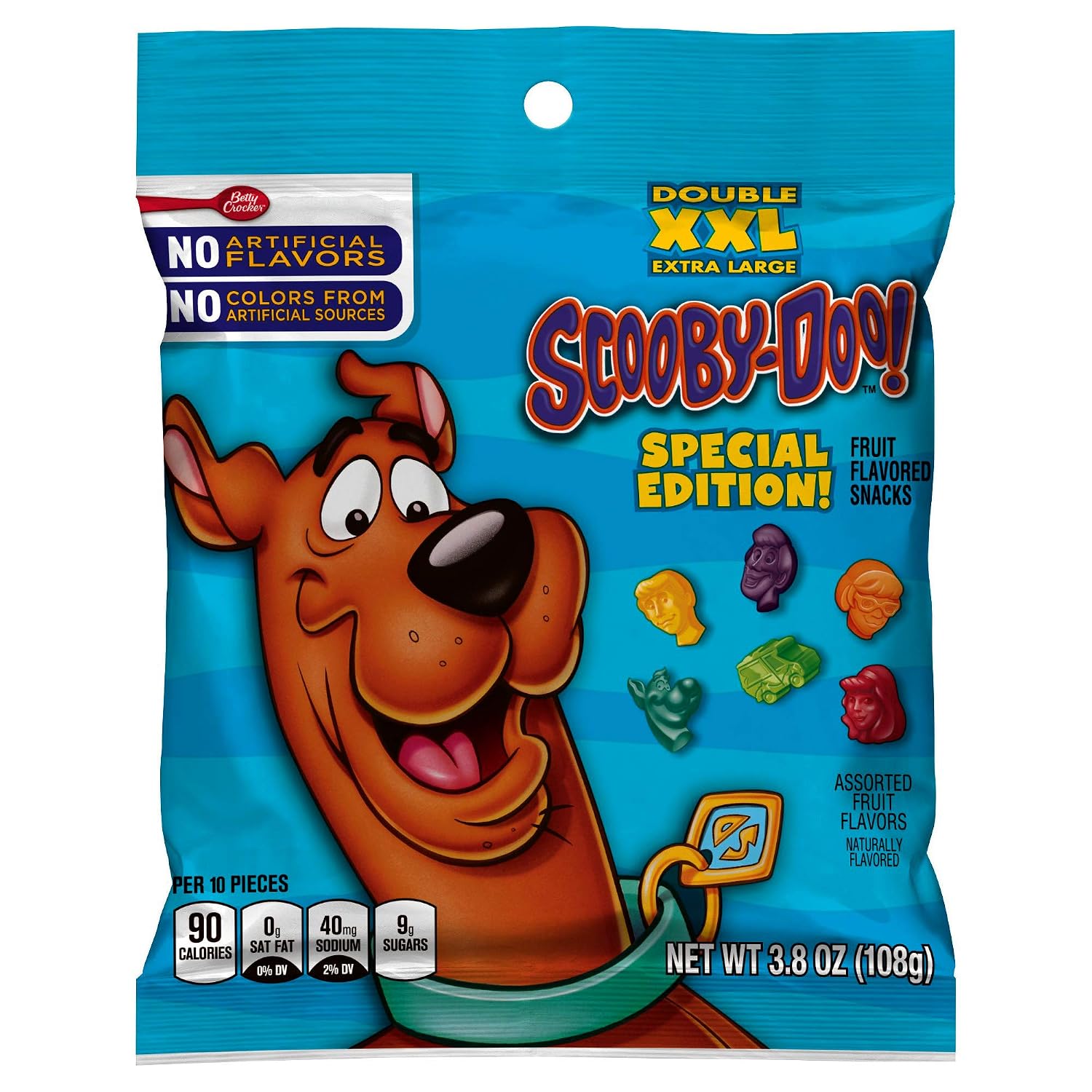 Betty crocker scooby-doo! Fruit flavored snacks xxl pouch (016000485341)