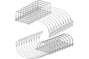 HAIABEI 20 Pcs Trailer Coupler Pin Round Wire Shaft Locking Pin 2-3/4" x 1/4" Heavy Duty Square Safety Coupler Pin with Steel Quick Release Ring for Farm Trailers Wagons Towing, Lawn and Hitches,2 Style