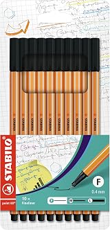 Stabilo point 88 Fineliner Pack of 10 Black