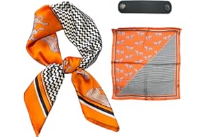 CHCYWJGJ Square Scarf Head Scarf Neck scarf Headscarf for Women with,Satin Hair Scarves Silk Bandana Scarf