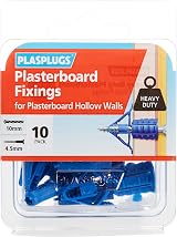 Plasplugs Plasterboard Fixings HCF110 Pack of 10 Heavy-Duty No 8 10mm Drill view 1