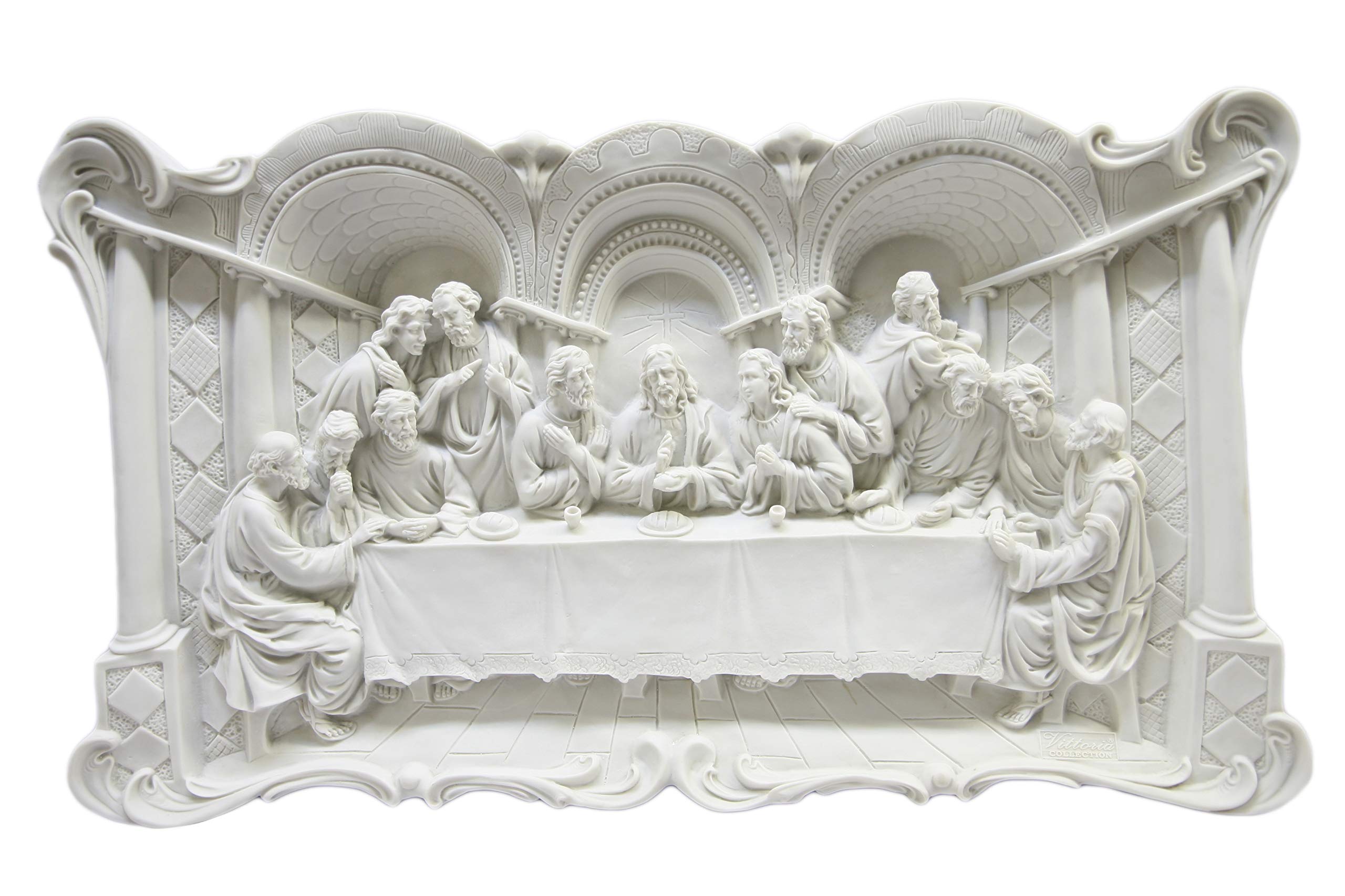 Buy Large White Wall Plate Plaque of The Last Supper Jesus Christ ...
