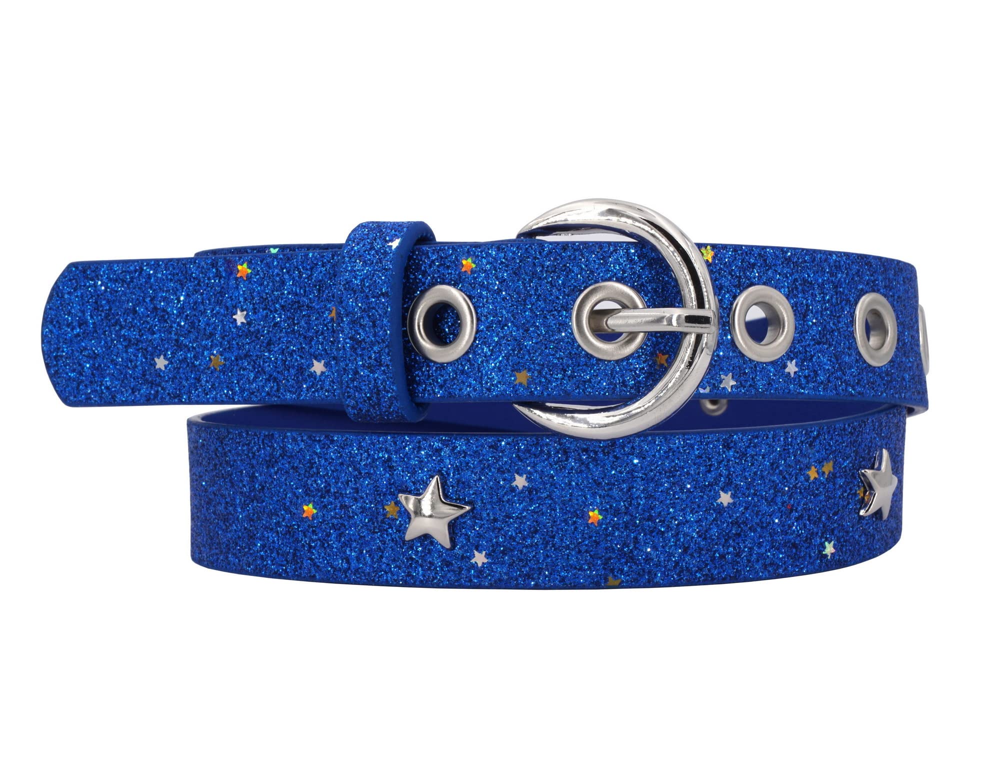 EANAGO vegan belt >SUPERSTAR< for children - glittering children's belt - glitter belt - modern belt for girls from approx. 6-15 years