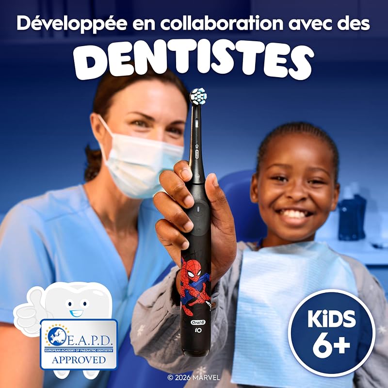 Brosse à Dents Electrique iO Kids, Brossette, Spider-Man, Noire