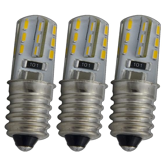 3x Stk. E14 LED mini Lampe 1,5 Watt warmweiß Silicia/Silikon für Kühlschrank/kleine Lampe