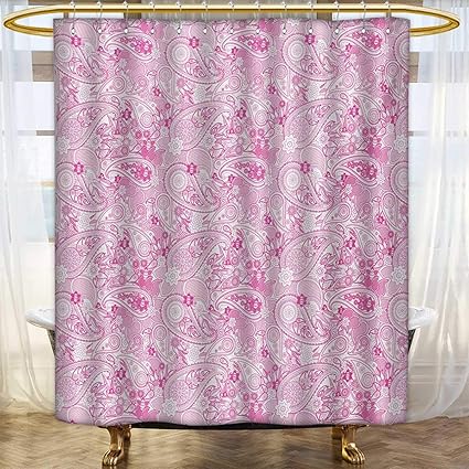 Amazon Com Lacencn Paisley Shower Curtains With Shower Hooks
