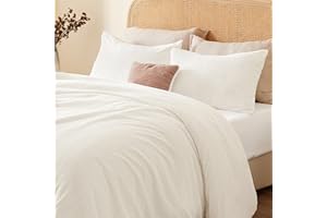 ChiXpace Velvet Duvet Cover King - White Chevron Pattern Bedding, Soft Flannel Fluffy Comforter Covers Set, Warm Duvet Cover for Winter, 3 Pieces