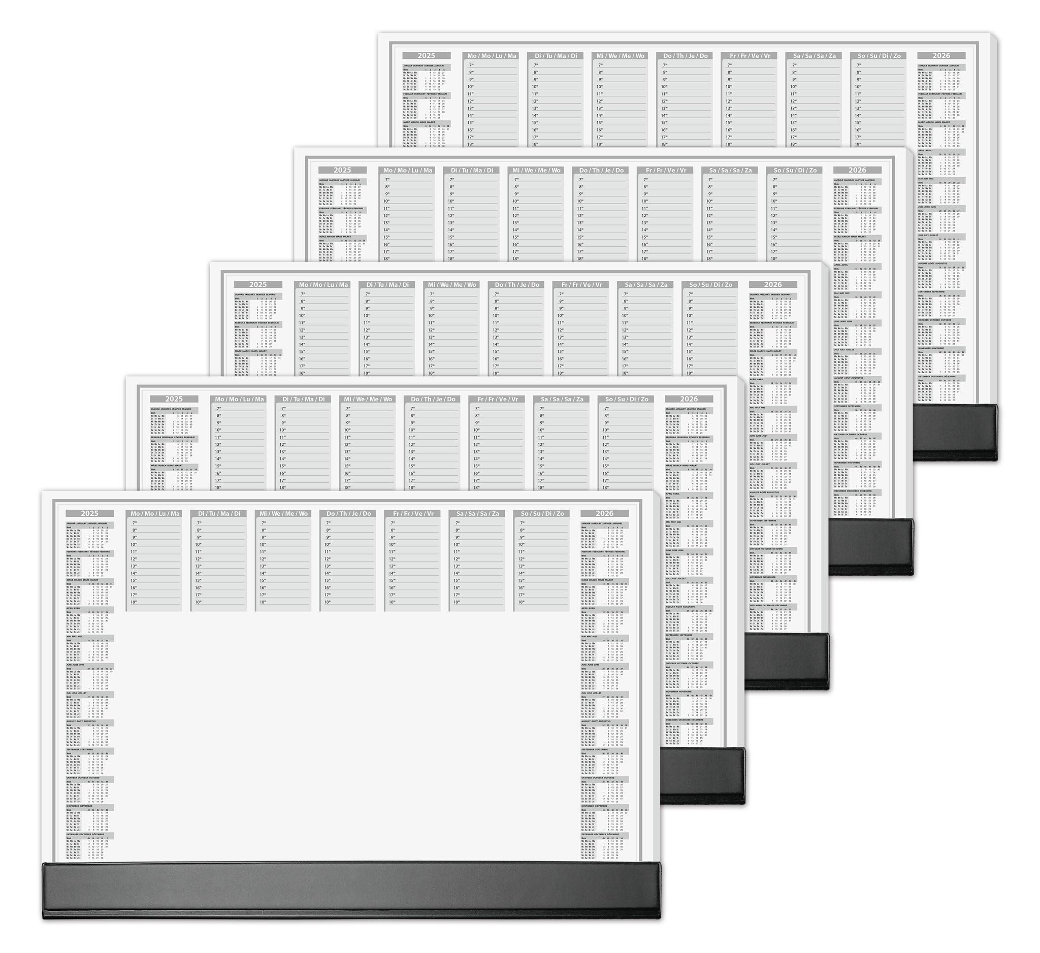 SIGEL HO365 Paper Desk Pad, with 2-year calendar, daily, weekly planner and protective strip, A2 (59.5 x 41 cm), 80gsm, 40 sheets, 5 pcs. — image 1
