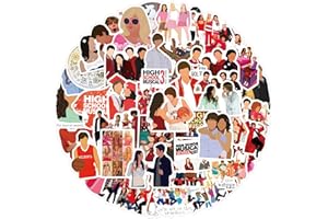 TWGOGOTIC 55pcs High School Musical Sticker Youth Love Movie Stickers Pack Energetic High School Students Stickers for Students Adult Laptops Hydro Flasks Water Bottles Luggage Party Favors Stickers (HSM)