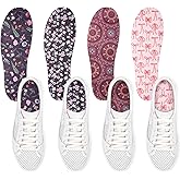 Velmitten 4 Pairs No Show Socks, Breathable Shoe Liner Anti Slip Barefoot Insert, No Stinking Shoe Liner for Men Women