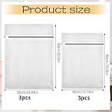 FUYOAL 6 Pieces Mesh Laundry Bags Large and Medium 60x50cm 50x40cm with Zips view 2