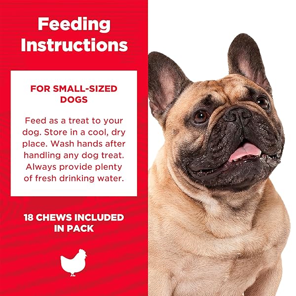 COUNTRY KITCHEN RAWHIDE FREE CHICKEN DOG CHEWS, FOR SMALL DOGS, MADE WITH REAL CHICKEN, NO WHEAT, CORN OR SOY, 18 COUNT
