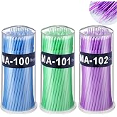 300 Pcs Repair Paint Brushes，Touch Up Paint Brushes, for Automotive Paint chip Repair, Clearance Cleaning, Available in 2.5 mm,2.0mm and 1.5 mm(L:2.5mm,Blue/M:2.0mm,Green/S:1.5mm, Purple)