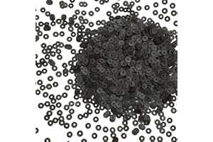 HONKOOLLY 4000 Pieces Black Polymer Clay Beads Heishi Beads for DIY Jewelry Making Bracelets Necklace Earring,6mm