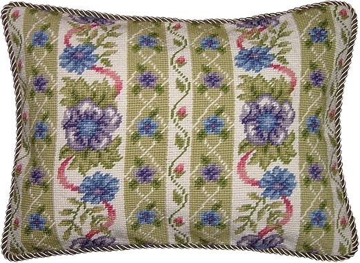 Amazon Com 12x16 Inches Needle Point Pillow With Cording Floral