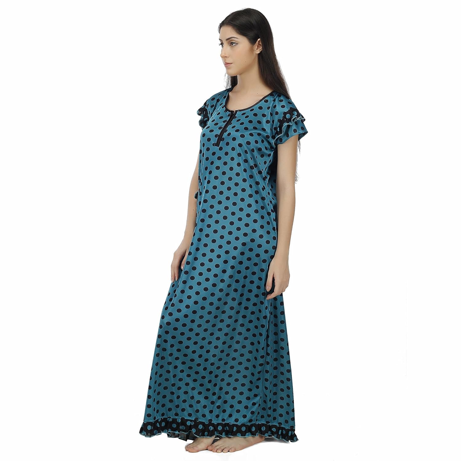 fabme women's satin dressing gown