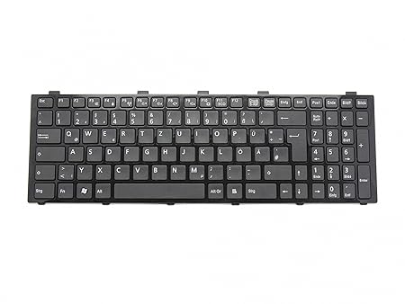 IPC-Computer Tastatur DE (deutsch) schwarz/schwarz mit Chiclet Original für Fujitsu LifeBook AH531 Serie