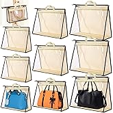 ddseexhe 9 Pack Dust Bags for Handbags,Clear Purse Storage Organizer for Closet,3 Sizes Transparent Handbag Storage,Purse Protector Storage Bag,Purse Cover Hanging Closet Organizer with Zipper Handles
