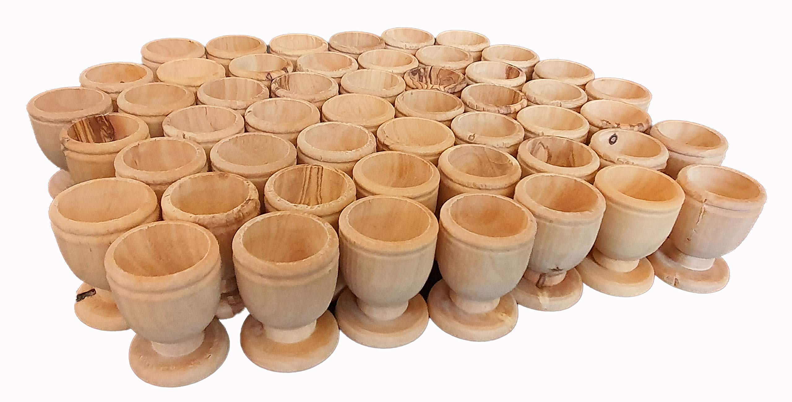 Jerusalem Fifty (50) Olive Wood Communion Cup 4.4 cm from Bethlehem