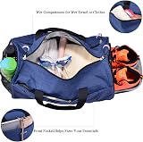 KASIBON Gym Bag with Shoes Compartment, Wet Pocket, Travel Duffle view 3