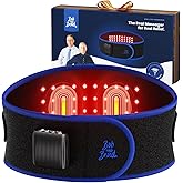 BOB AND BRAD ThermoRed Heating Pad Belt Massager for Lower Back Support, FSA Cordless Wearable Near Infrared Heat & Red Light Lumbar Back Wrap with Adjustable Vibration HSA Eligible, Gift for Family