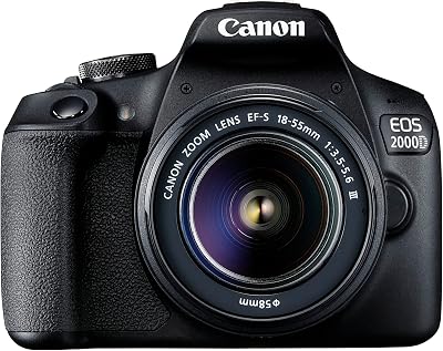 Canon EOS 2000D with EF-S 18-55mm III Lens DSLR Camera 24.1MP Full HD