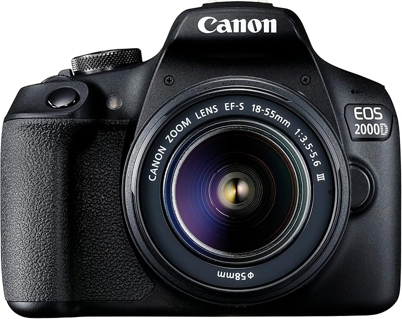 Canon EOS 2000D with EF-S 18-55mm III Lens DSLR Camera 24.1MP Full HD