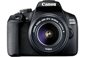 Canon EOS 2000D (Rebel T7) DSLR Camera + 18-55mm III Kit (International Model)
