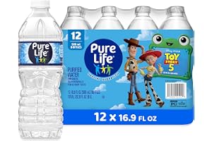 Pure Life Purified Bottled Water, 12 Pack - Still Drinking Water Enhanced with Minerals for a Crisp Taste - 16.9 Fl Oz - Toy