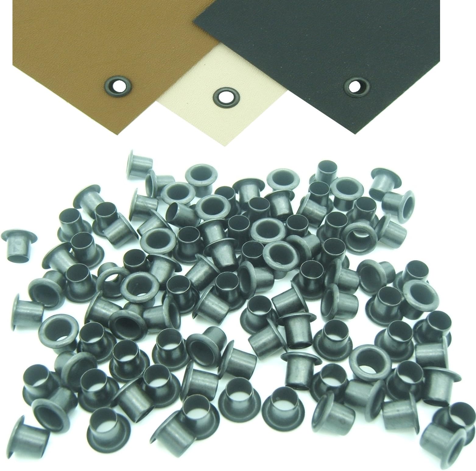 QuickClip Pro Mil-Spec Kydex Eyelets GS 8-8, Brass Black Oxide 1/4" DIY Gun Holster Knife Sheath Grommets