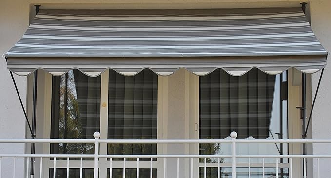 Angerer Klemmmarkise Dralon Nr. 2800, Grau, 400 cm