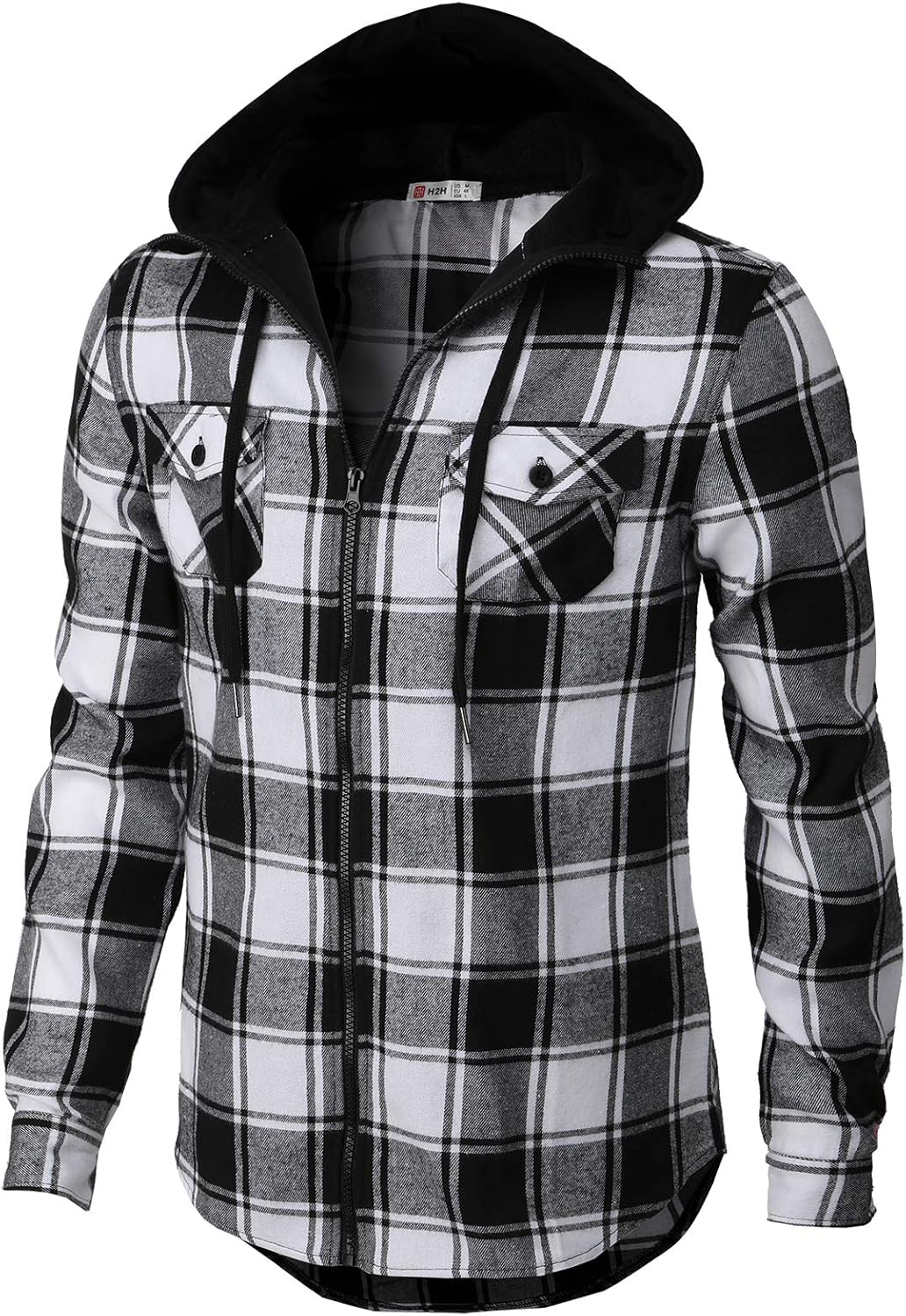 H2H Mens Casual Hoodie Jackets Lightweight Long & Short Sleeve with Pockets at  Men’s Clothing store