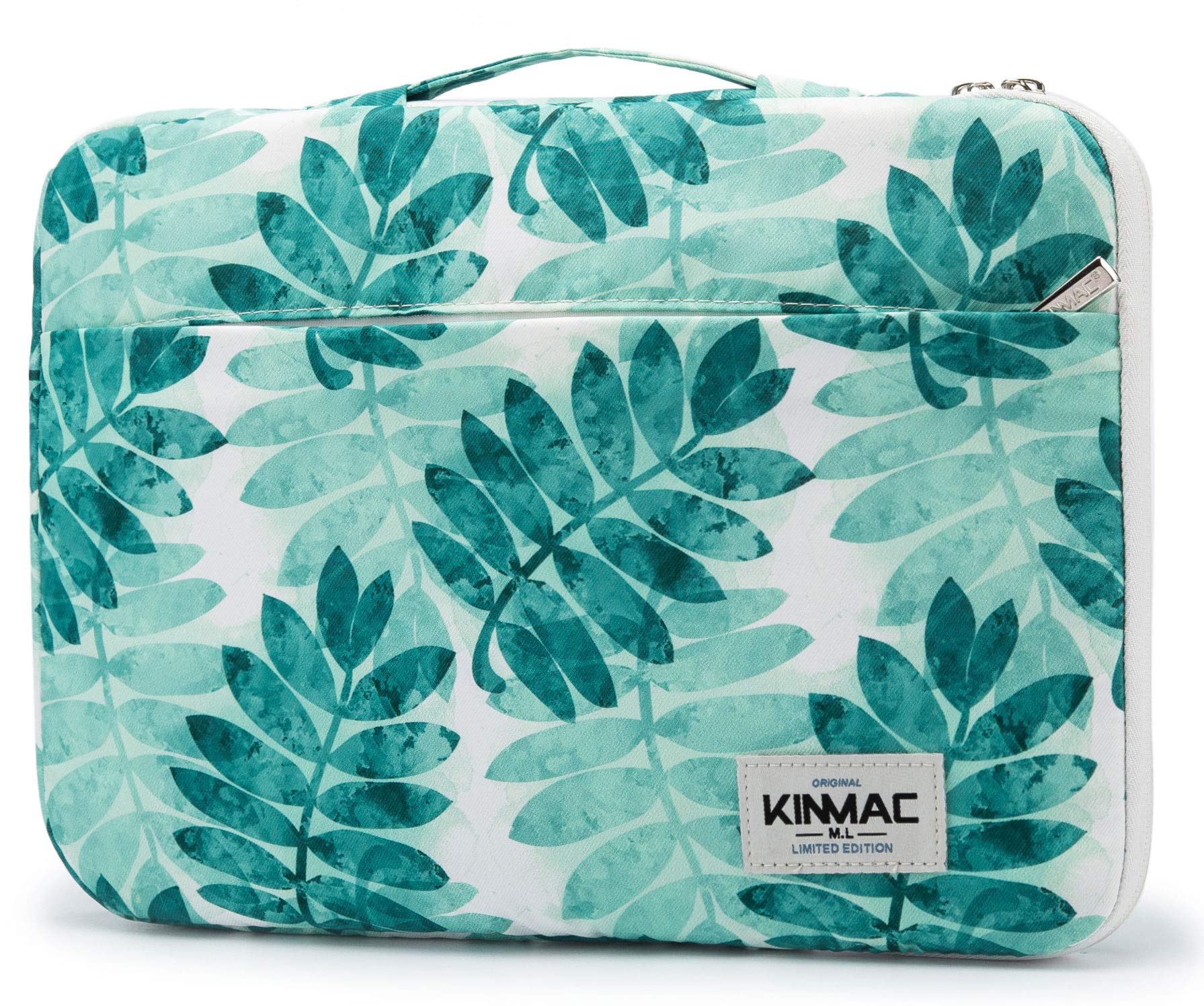 Kinmac 360° Cushion Protective Waterproof Laptop Case Bag Sleeve with Handle Compatible with LG Gram 16 inch and 15.6 inch-16 inch Laptop (Olive Leaf)