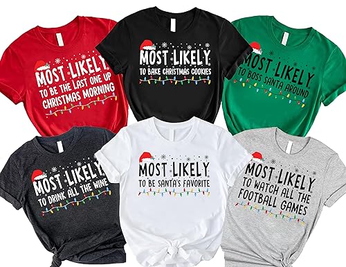 Personalized Most Likely To Christmas Shirts For Family Matching