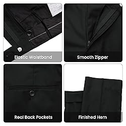 MAGE MALE Mens Two Button 3-Piece Suits Slim Fit