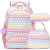 Unicorn Backpack for Girls School Backpack for Girls Unicorn Bookbag School Bag Set for Elementary Back to School