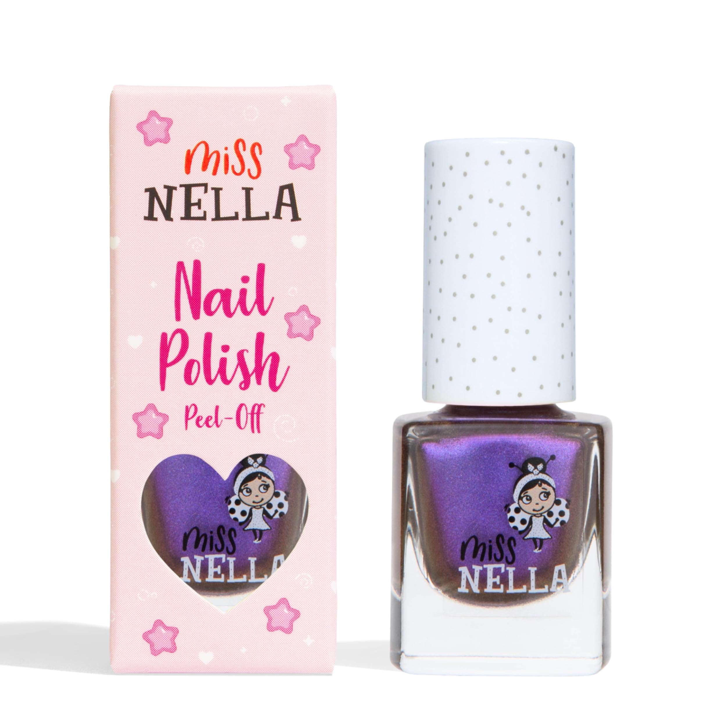 Miss Nella Galactic Unicorn – Safe Special Purple Nail Polish for Kids, Non-Toxic & Odour Free Formula for Children and Toddlers, Natural Water Based for Easy Peel Off