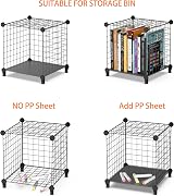 HOMIDEC 6 Cube Wire Storage Shelves Modular Closet Organizer Cabinet view 4