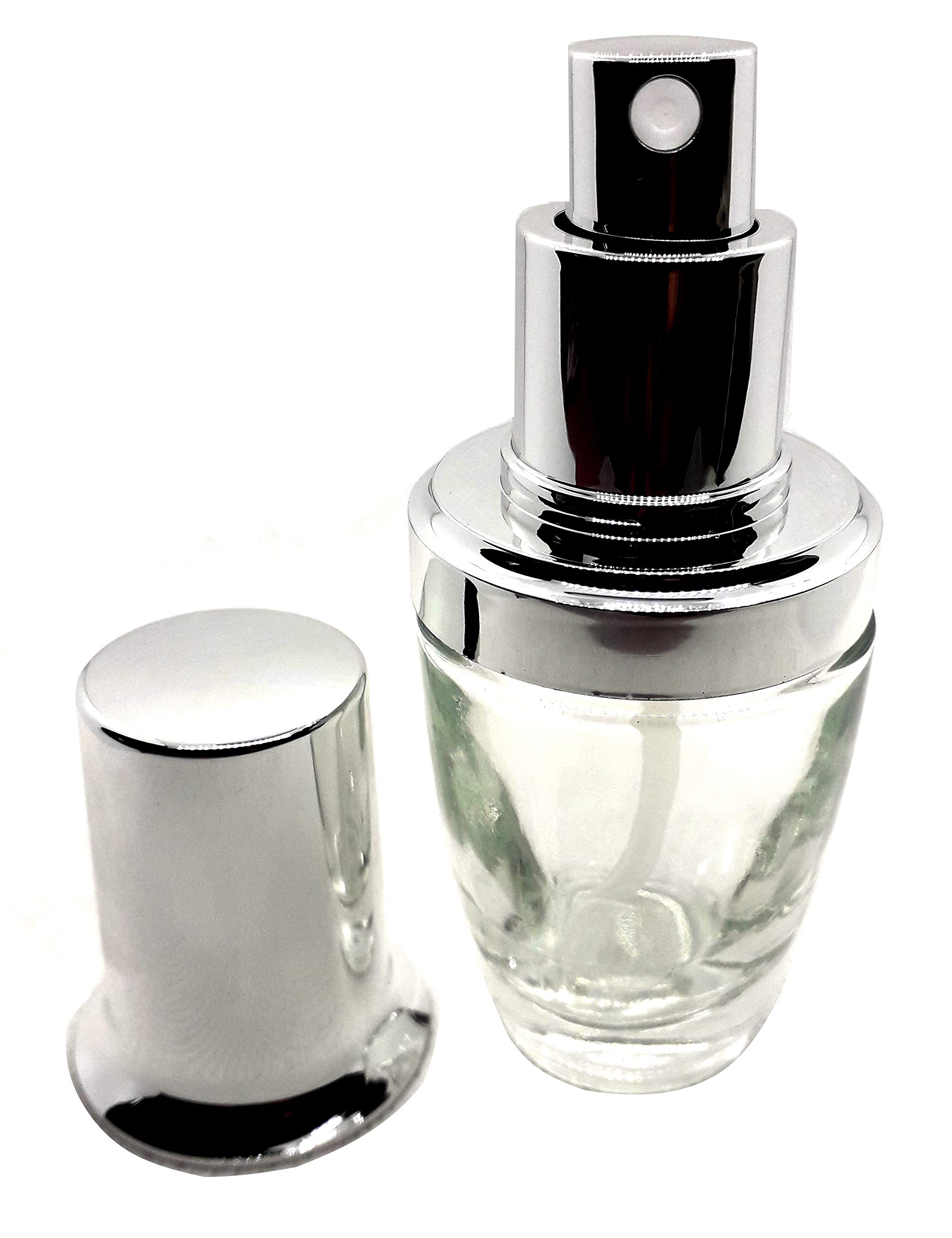 Empty Glass Perfume Bottle Conical with Silver Fine Mist Atomiser (20ml)