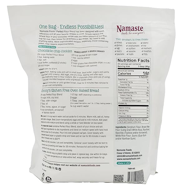 NAMASTE FOODS – GLUTEN FREE PERFECT FLOUR BLEND, 5LB