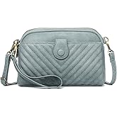GAEKEAO Crossbody Bags for Women Small Genuine Leather Shoulder Purse Cross Body Bag with Wristlet Top Zipper