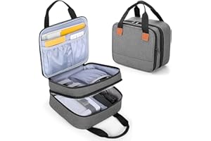 Luxja Photo Printer Case Compatible with Kodak Dock Plus, Photo Printer Bag with Accessory Pockets, Gray