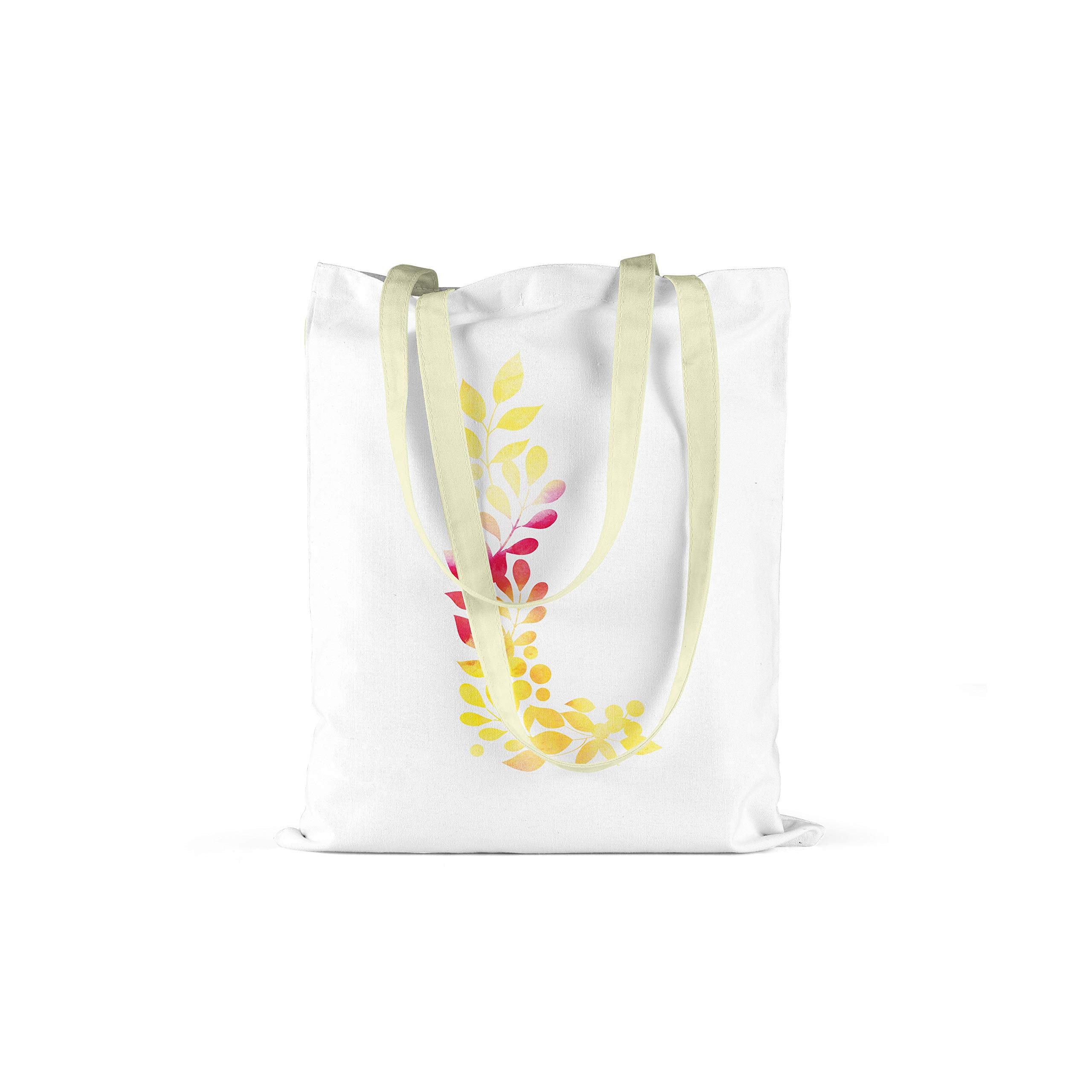 Bonamaison Printed Tote Bag, Reusable Grocery Bag, Shopping Bag, Machine Washable, Foldable, Canvas Cloth Bag with Handles, Size: 34x40 Cm