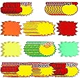 Zonon 550 Pcs Sale Signs for Retail Store Price Tags 3.5 x 2.8 Inch Fluorescent Starburst Signs Blank Sold Tags Neon Paper Sale Price Labels for Retail Store, Supermarket, 11 Styles